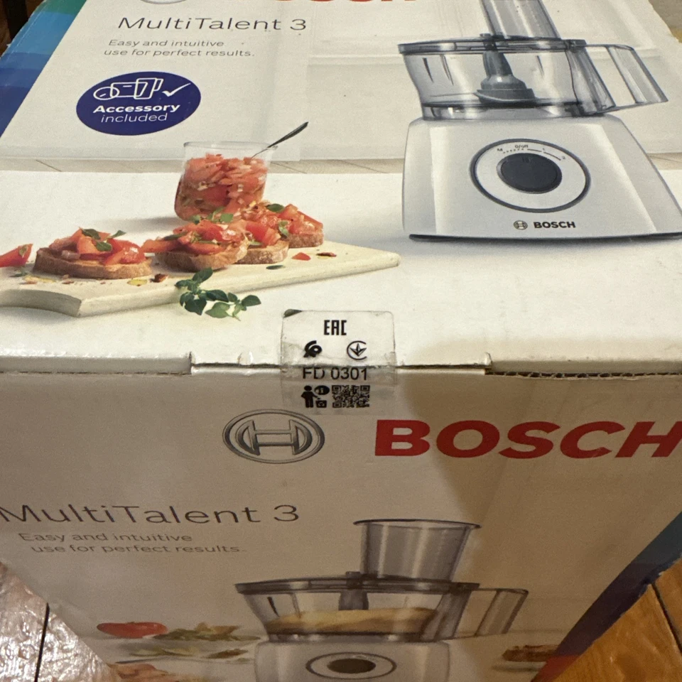 BOSCH MultiTalent3 MCM3100WGB Food Processor - White brand new - Image 3 of 3