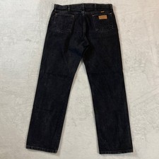Vintage 80s Wrangler Jeans Mens 36x32 Black 13MWZWK Cowboy Cut