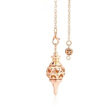 PENDULE RADIESTHESIE DIVINATOIRE EN METAL ROSE INTUITION & PRECISION ENERGIE