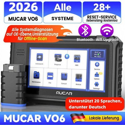 MUCAR VO6 OBD2 Diagnosegerät Auto Alle System Fehlerauslesegerät 28 Reset 2026