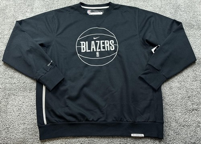 #ad Portland Trail Blazers Sweatshirt Mens XL Tall Black NBA Basketball Nike Dri Fit $52.99