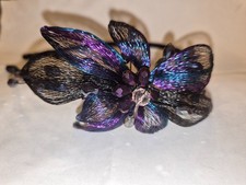 Beautiful purple flower headband, metal