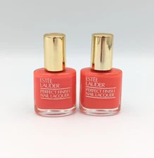 Lot of 2 Estee Lauder Perfect Finish Nail Lacquer Current Coral .22 oz GWP NOS