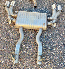 20-24 OEM BMW F97 X3M Base S58 Rear Exhaust Silencer Muffler w/Chrome Tip