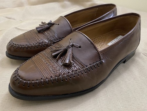 Stanley schwärzer braun italienisches Leder Quaste Halbschuhe elegante Schuhe Herren 10,5 W