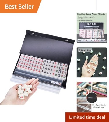 Lightweight 20mm Mini Mahjong Set with Instruction Manual - Travel-Friendly Fun