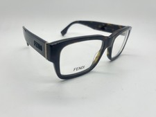 NEW FENDI FE50079I 052 Havana Square Eyeglasses 55-17-150mm Comes w/Full Set