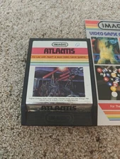 Atlantis (Atari 2600) 1982 Video Game Cartridge With Imagic Booklet, Working