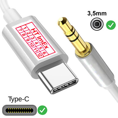 1m Adapter in Audio USB-C auf 3,5mm Jack Klinke Aux Kopfhörer Kabel für Samsung