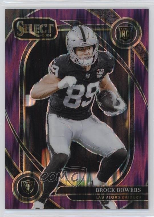2024 Select Club Level Purple Shock Prizm /360 Brock Bowers #222 Rookie RC 11ng