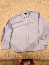 J.CREW  tienne Oversized Fit Men's Button-Down Shirt Long Sleeve Blue XL "NWT"