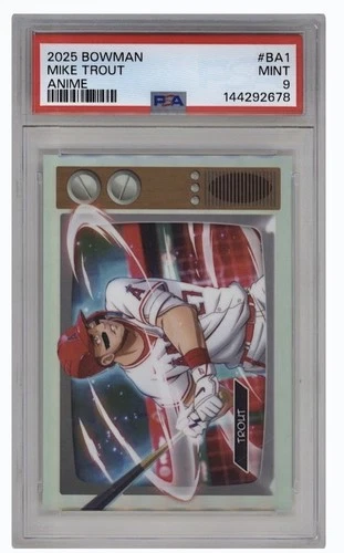 2025 Bowman Baseball MIKE TROUT Anime PSA 9 Los Angeles Angels