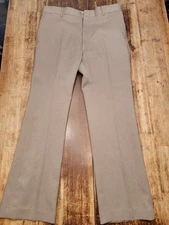 All Seasons Comfort Action Pants Mens 36x30 Brown Dress Slacks Made USA Classic