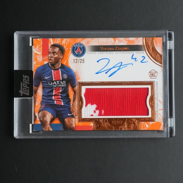 2024-25 Topps Exhibition Paris Saint-Germain Yoram Zague /25 RC Auto Relic