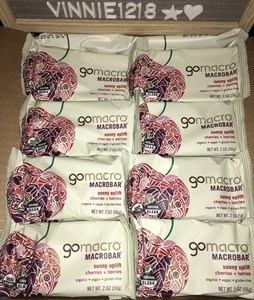 84 GoMacro Bars Organic Vegan Gluten Free Cherries & Berries Bulk Lot Go Macro