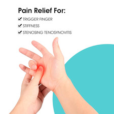 Trigger Finger Splint 2 Pack Support Brace for Middle, Ring, Index, Thumb an...
