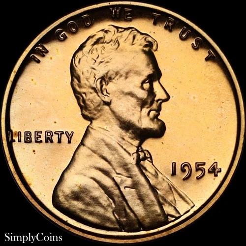1954 Lincoln Wheat Cent Penny PROOF RED RD 1c