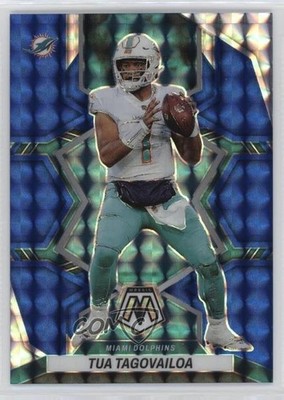 2022 Panini Mosaic Blue Mosaic Prizm 75/99 Tua Tagovailoa #121 11fq