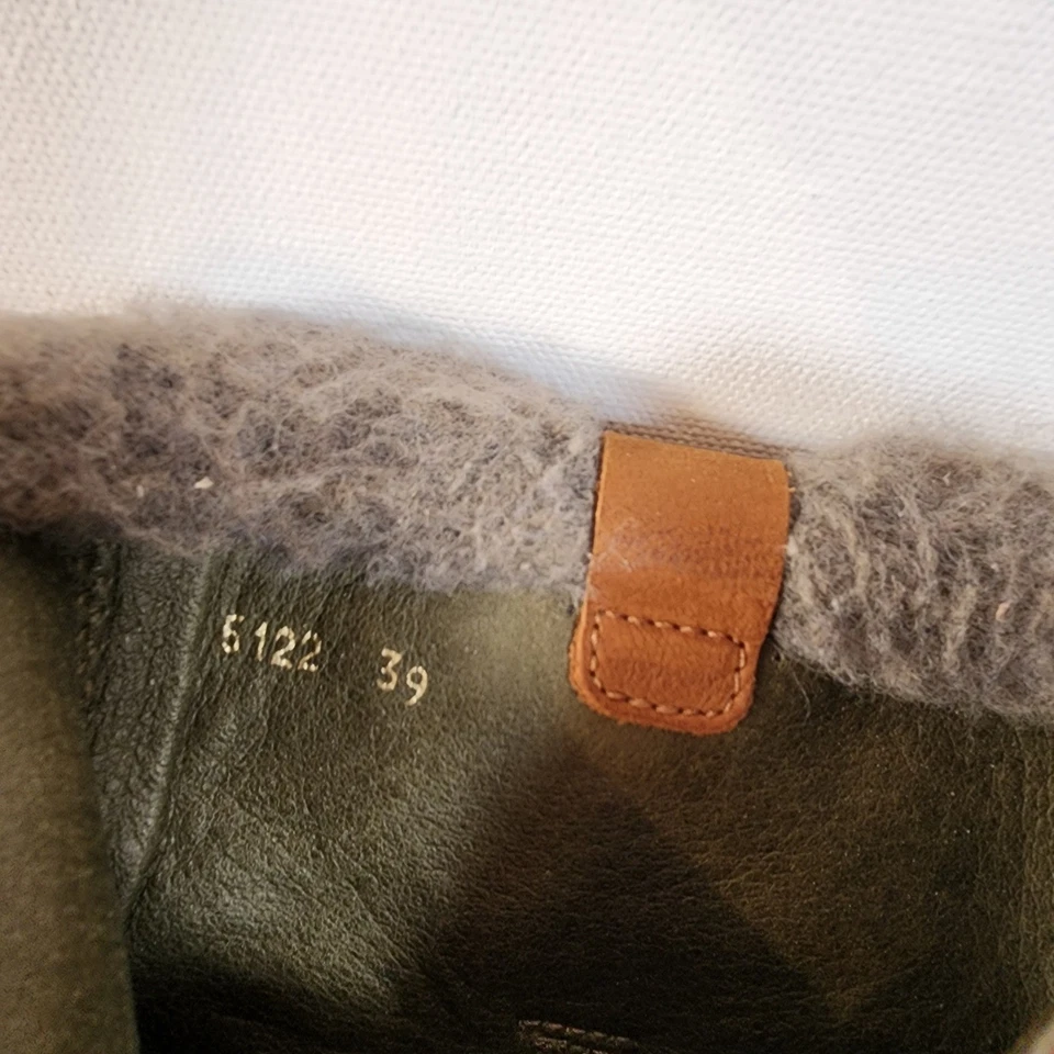 El Naturalista Brown Leather Heeled Ankle Boots Wool Cuff Size 39 EU - Image 2 of 4