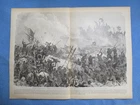 1885 Civil War Print - Federal Troops Attack Confederate Works at Vicksburg