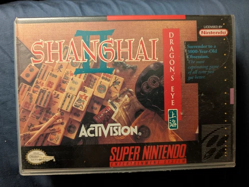 Shanghai 2 II Super Nintendo SNES Authentic CIB Cartridge & Instructions