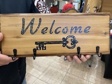 Hand painted Cedar Key Holder