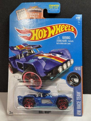 Hot Wheels Bull Whip Blue 4/250 HW Race Team 4/10 Car Die-Cast Toy NIP