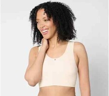 Breezies Floral Jacquard Seamless Wirefree Contour Bra Soft Peach,Medium A641487