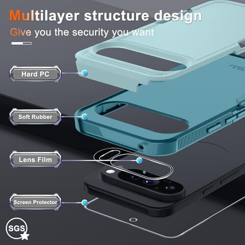 Hülle für Google Pixel 9/9 Pro, Full Body Heavy für Pixel 9/9 Pro Mintgrün - Bild 3 von 7