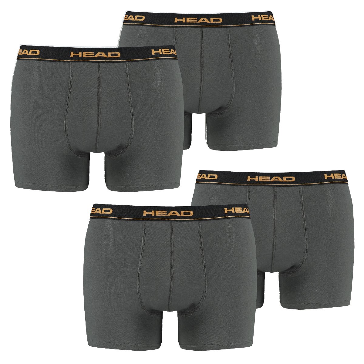 4. упаковочная головка Herren Boxershorts in / Dunkelgrau / Größe M / Unterwäsche 