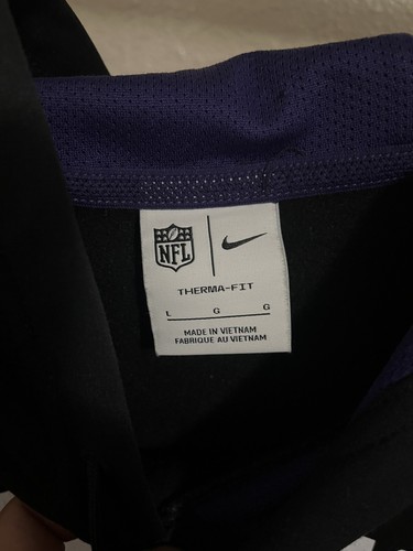 Baltimore Ravens Nike Men’s Sideline Stack Performance Pullover Hoodie - LG BLK - Picture 2 of 8