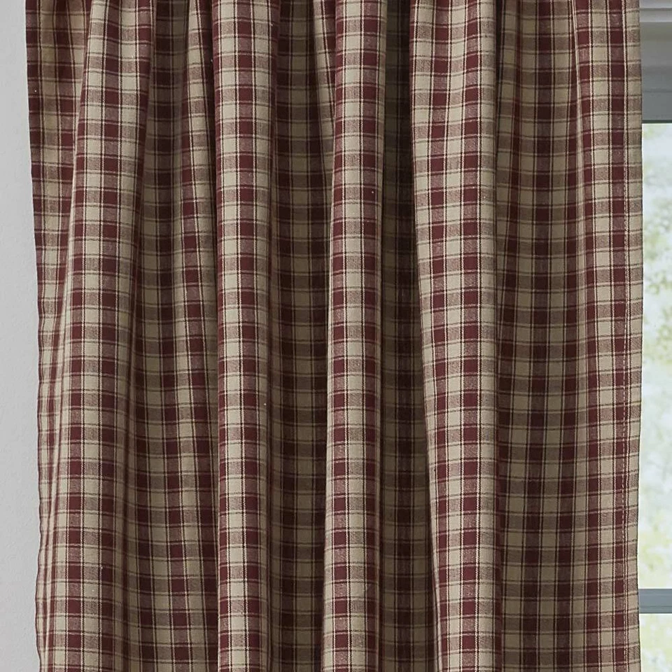 Paneles de puerta franceses forrados de algodón Town and Country negro o vino y tostado 42" x 72" Foto 2 de 4