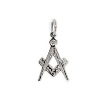 Masonic Craft Square And Compass Pendant Hallmarked Silver With G or Without G