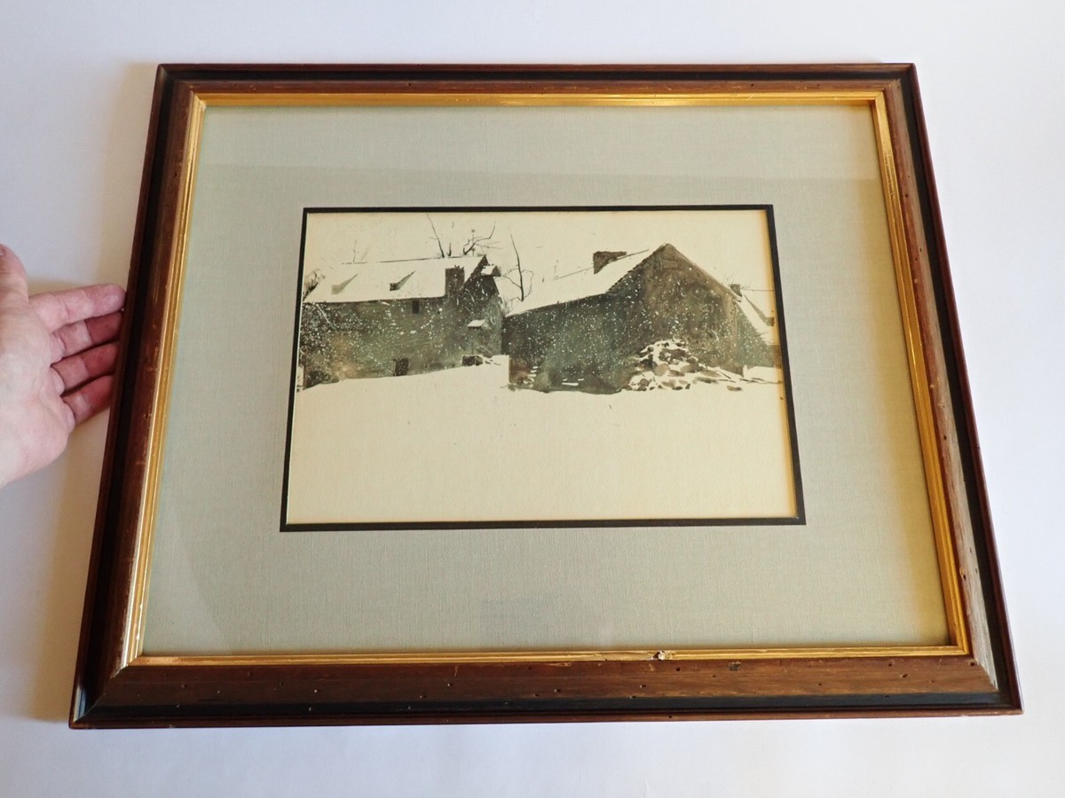 Vintage 1960s ANDREW WYETH - BRINTON'S MILL FRAMED PRINT