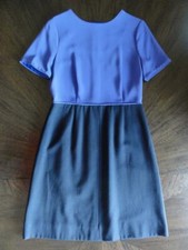 MARC BY MARC JACOBS CREPE S/SLV DRESS, Prairie indigo Multi, Size 6, MSRP $458