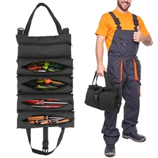 Multi-Purpose Roll Up Tool Bag Wrench Pouch Heavy Duty Hanging Organizer for Men