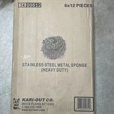 72 Pcs KARI-OUT HEAVY DUTY STAINLESS STEEL SCOURING SPONGES