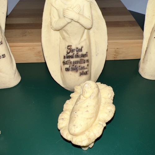 Neu King James Stein Harz Elfenbein Weiß Krippe 11 Stück Set Luke John Matthew - Bild 3 von 17