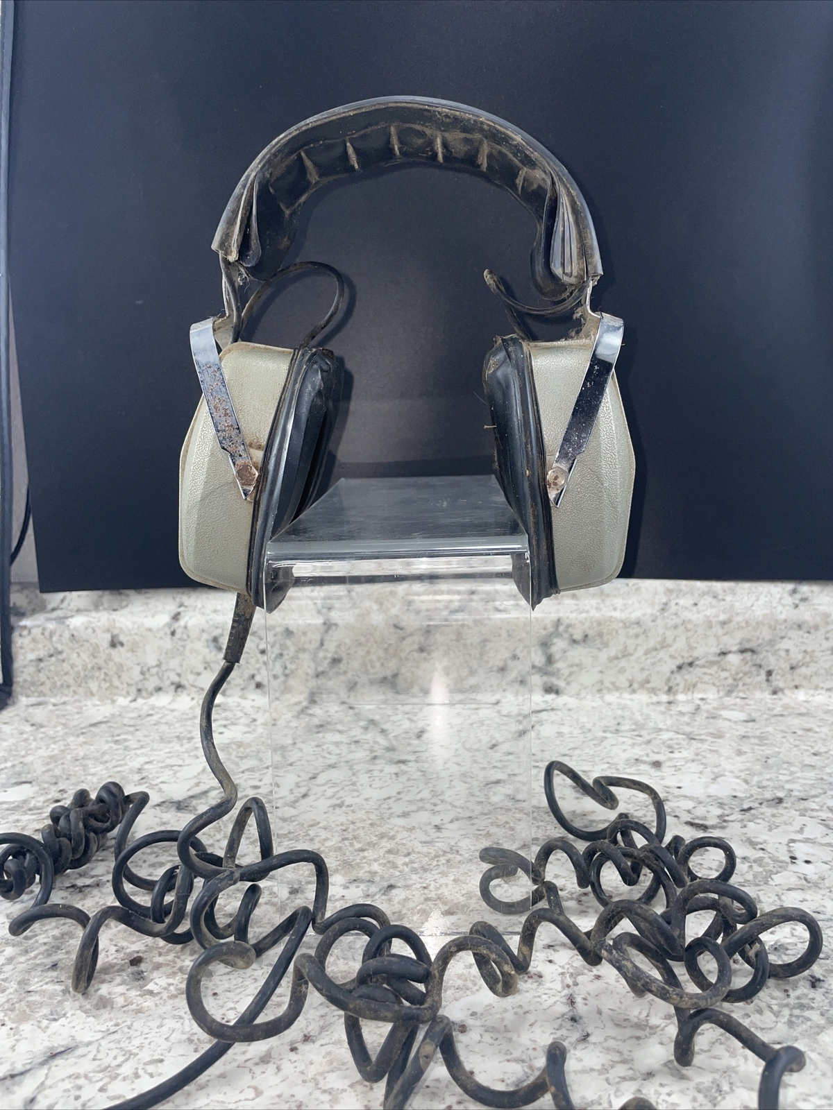 Vintage Jensen 230 Metal Headphones Stereo Amp Guitar Music 