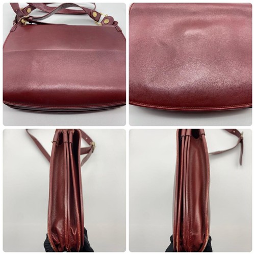 Borsa a tracolla Cartier Must Line bordeaux tracolla pelle bordeaux autentica - Foto 16 di 22