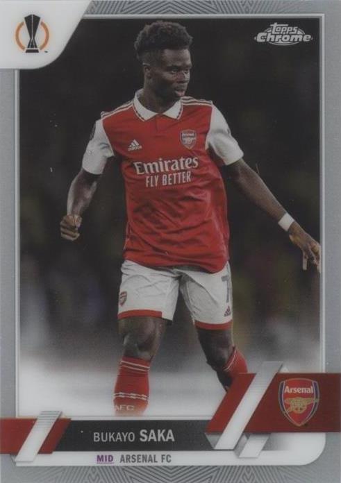 2022-23 Topps Chrome UEFA Club Competitions Bukayo Saka #25 - 1 of 1