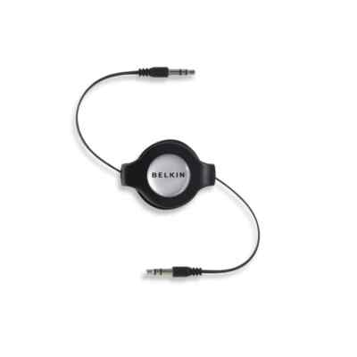 Belkin Retractable Audio Aux 3.5mm 1.5m Cable for Speaker Stereo F3X1980-4.5-BLK