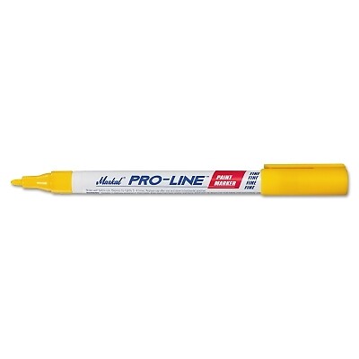 Markal PRO-LINE Fine & Micro Liquid Paint Marker, Yellow, 1/16'' Tip