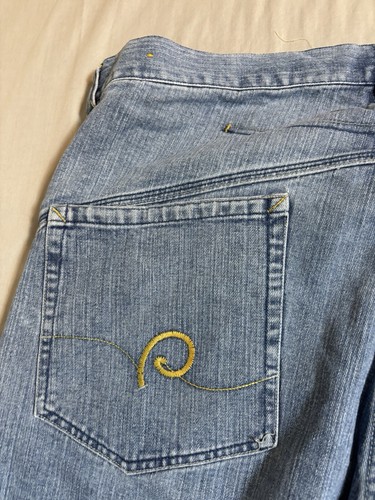 Vintage Rocawear Shorts Mens 40 Jean Blue Y2K Streetwear Wide Leg Baggy - Picture 8 of 8