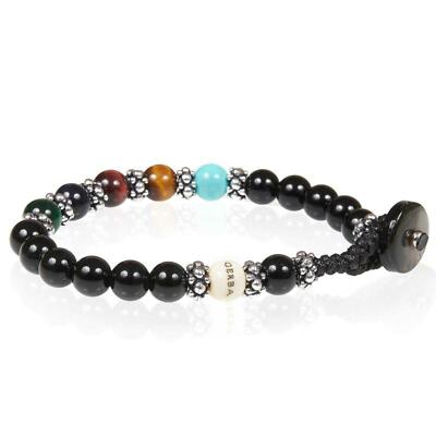 Herren Armband LAB 097 von Gerba mit Tigerauge-Onyx-Aulite