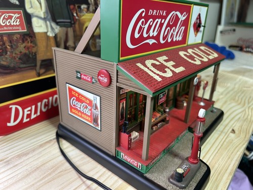 VINTAGE COCA-COLA COUNTRY STORE CLOCK DIORAMA DANBURY COKE TESTED - Picture 7 of 10