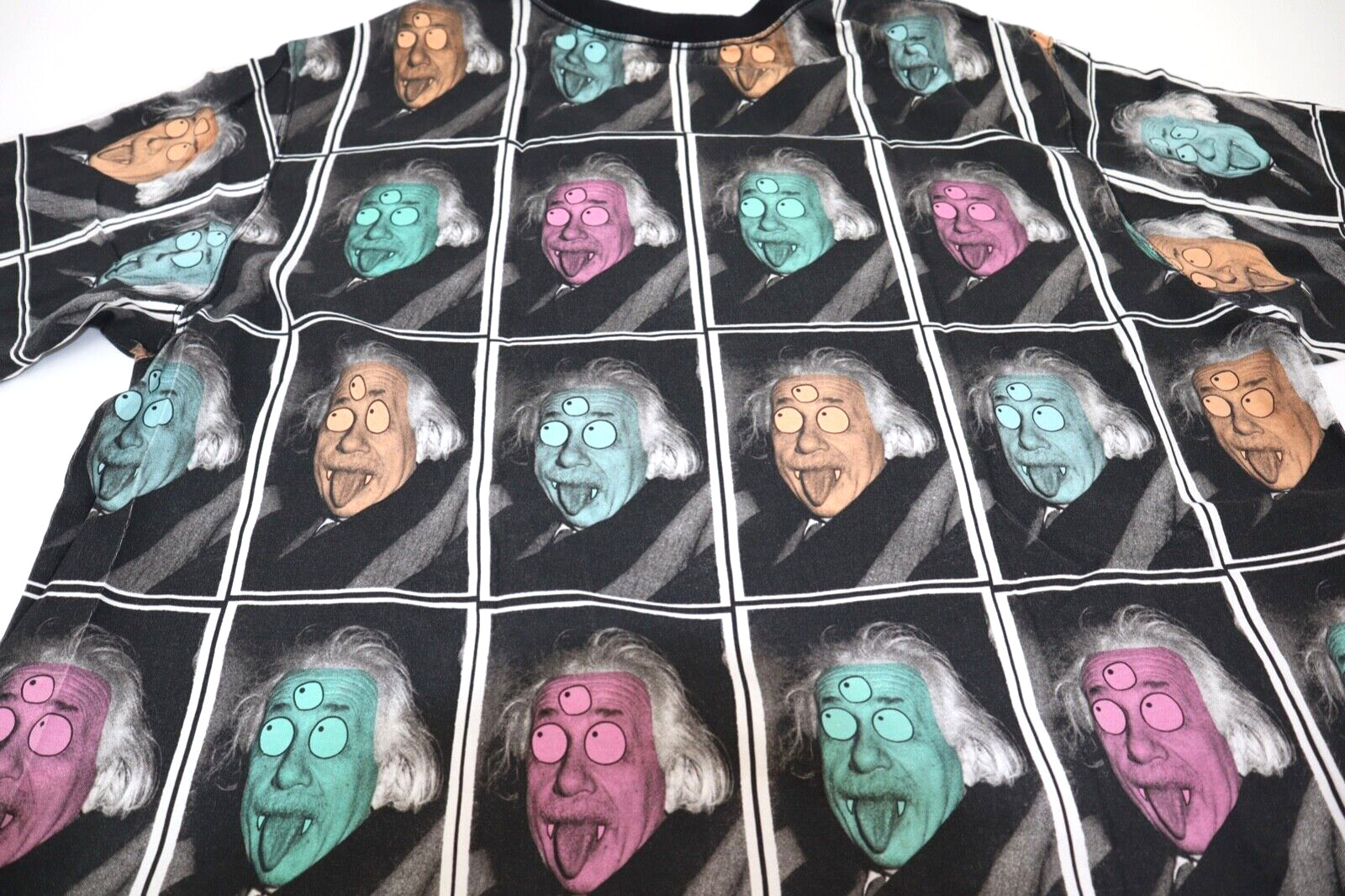 Rare Albert Einstein Graphic Collage T shirt Doub… - image 8