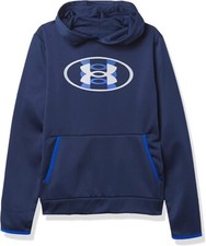 NEW Under Armour Boys' Armour Fleece  Echo Hoodie 1366326 Academy Blue - Y Small