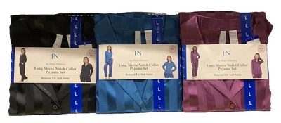 Flora Nikrooz Langarm Kerbkragen 2-teiliges PJ-Set in 3 Farben & in 4 Größen Neu