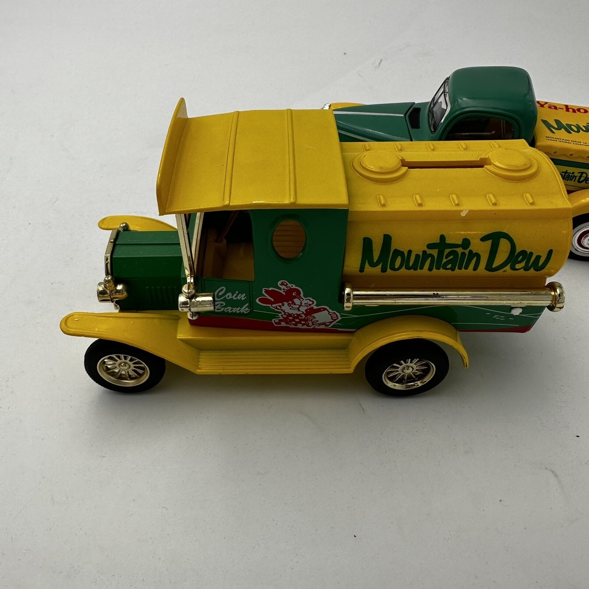 2 Golden Wheel Diecast 1940 Ford Mountain Dew Pick Up Truck